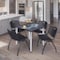 Regency Kahlo Square Table & Chair Sets, 30 W, 30 L, 29 H, Wood, Metal, Plastic Top, Grey TPL3030GYCM47BK - alternate 3
